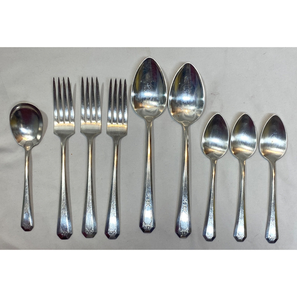Vintage Rogers La France silverplate 9 Pieces Flatware 1920